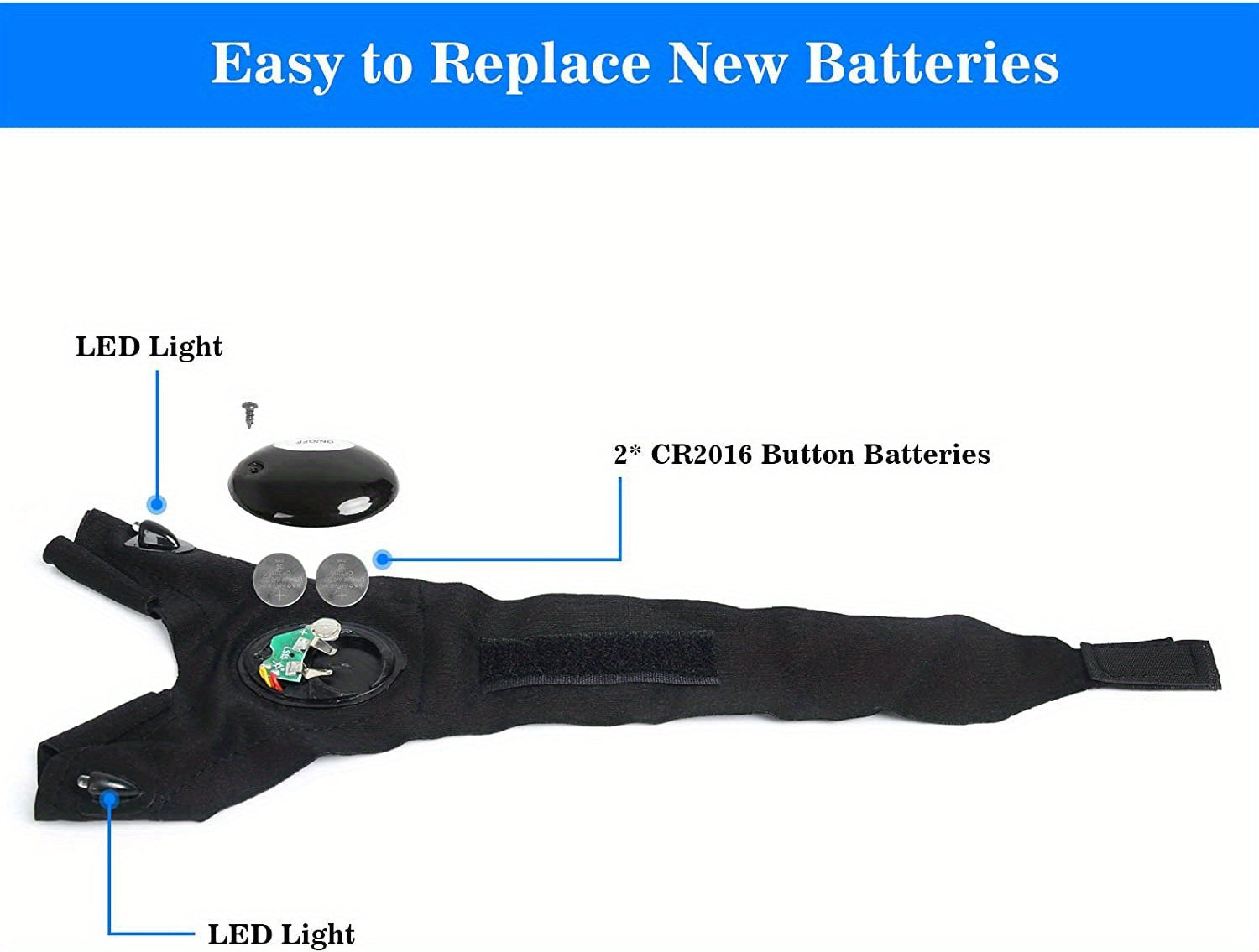 LED Flashlight Gloves - Hands-Free Light for Camping & Repairs