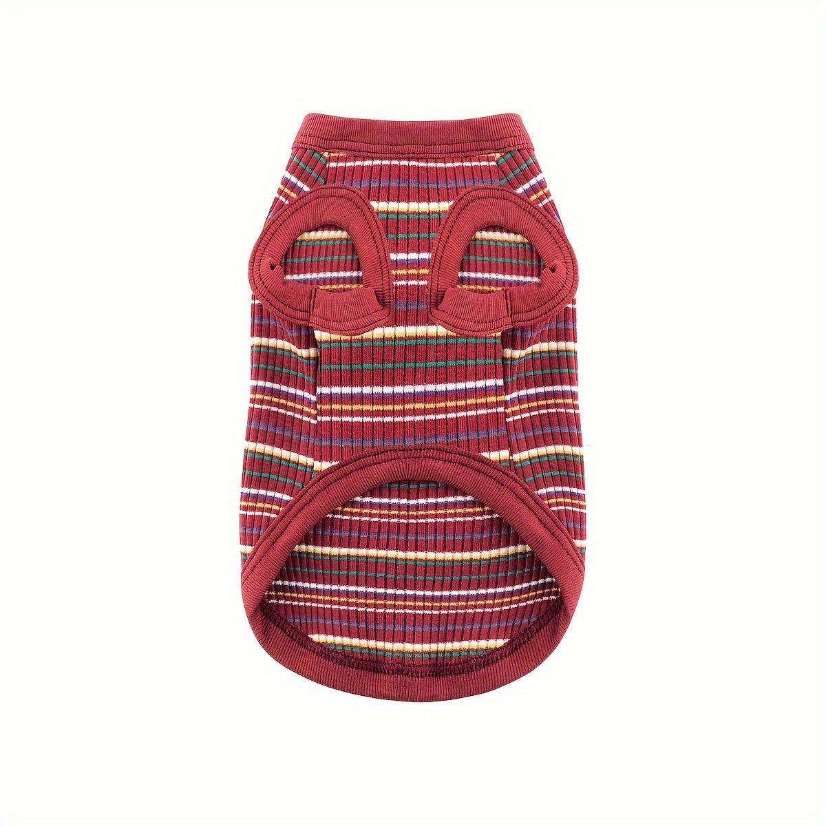 Mini Dog Vest - Soft Ribbed Pink Striped Tank Top for X Small Dogs to XXL