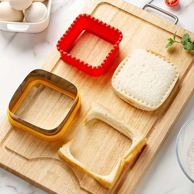 2-Piece Square Sandwich Cutter & Sealer - Stainless Steel