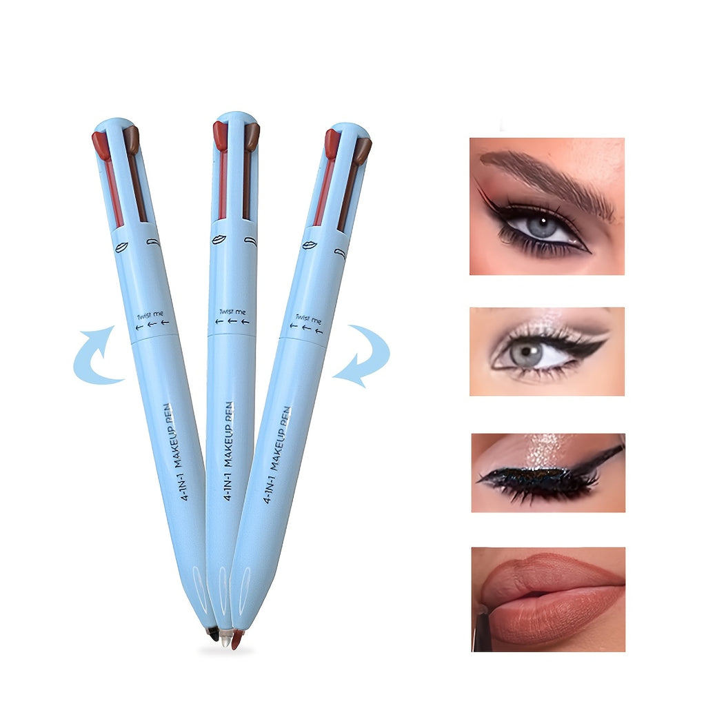 4-in-1 Multi-Function Makeup Pen - Long-Lasting Lip Brow Eye Liner & Highlighter