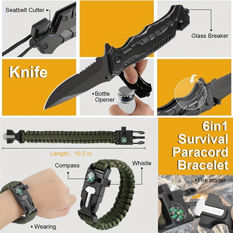22-in-1 Survival Kit - Emergency Gear for Camping & Hiking