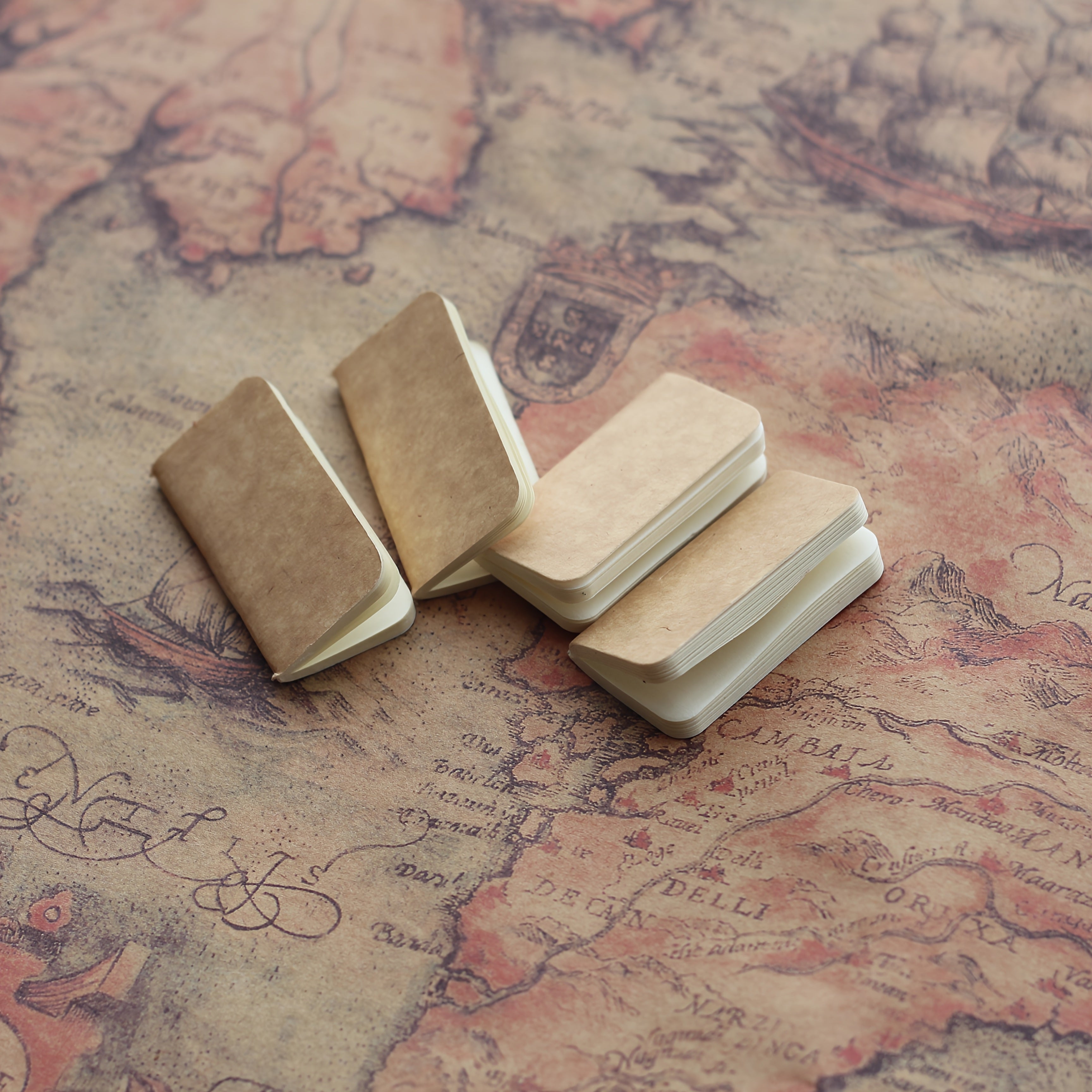 Mini Vintage Leather Notebook - 64 Page Travel Journal with Genuine Leather Cover