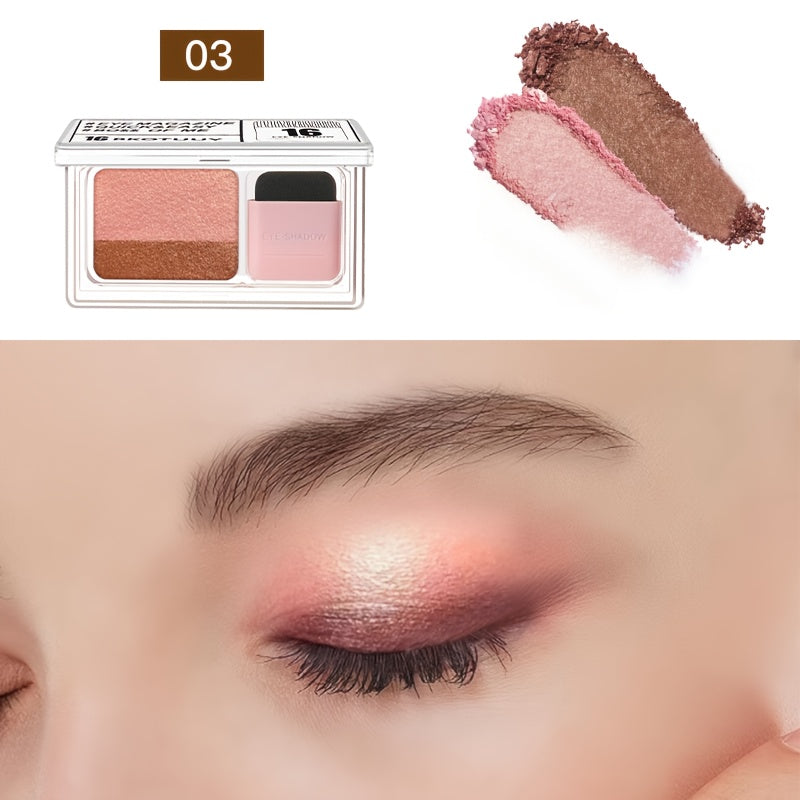 Dual-Tone Eyeshadow Palette One Stroke Application