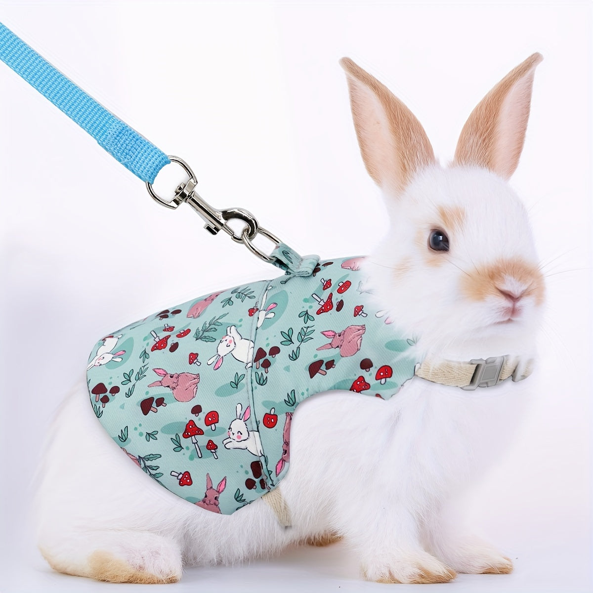Mini Breathable Rabbit Harness & Leash Set - Soft Pet Harness for Small Animals