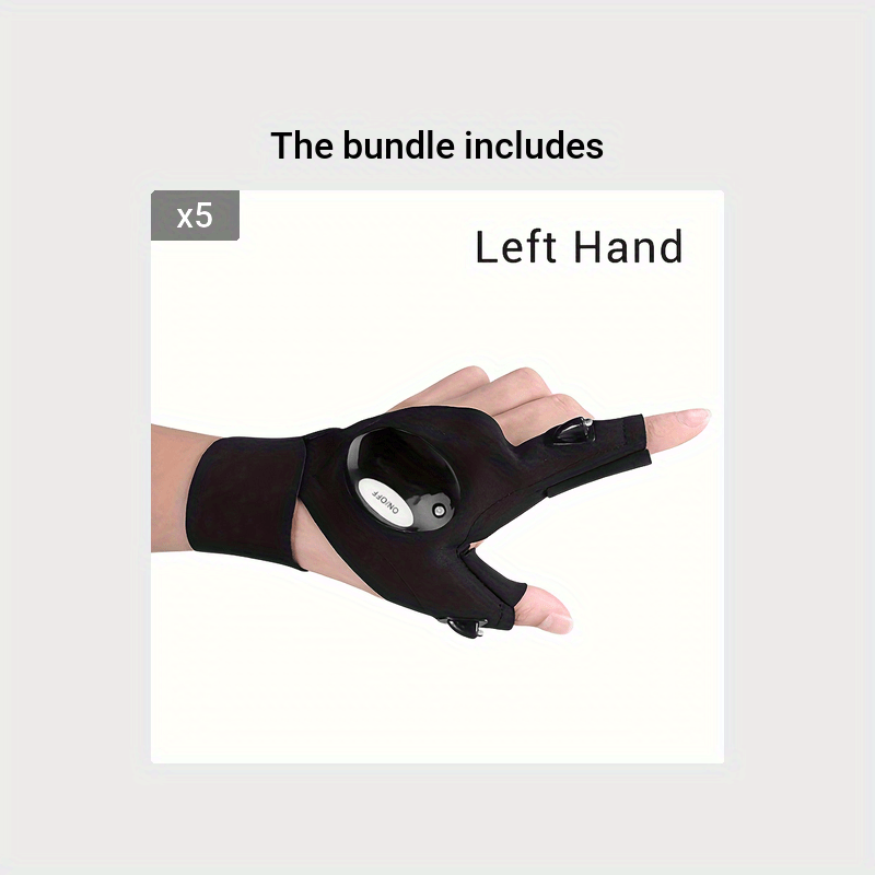 LED Flashlight Gloves - Hands-Free Light for Camping & Repairs