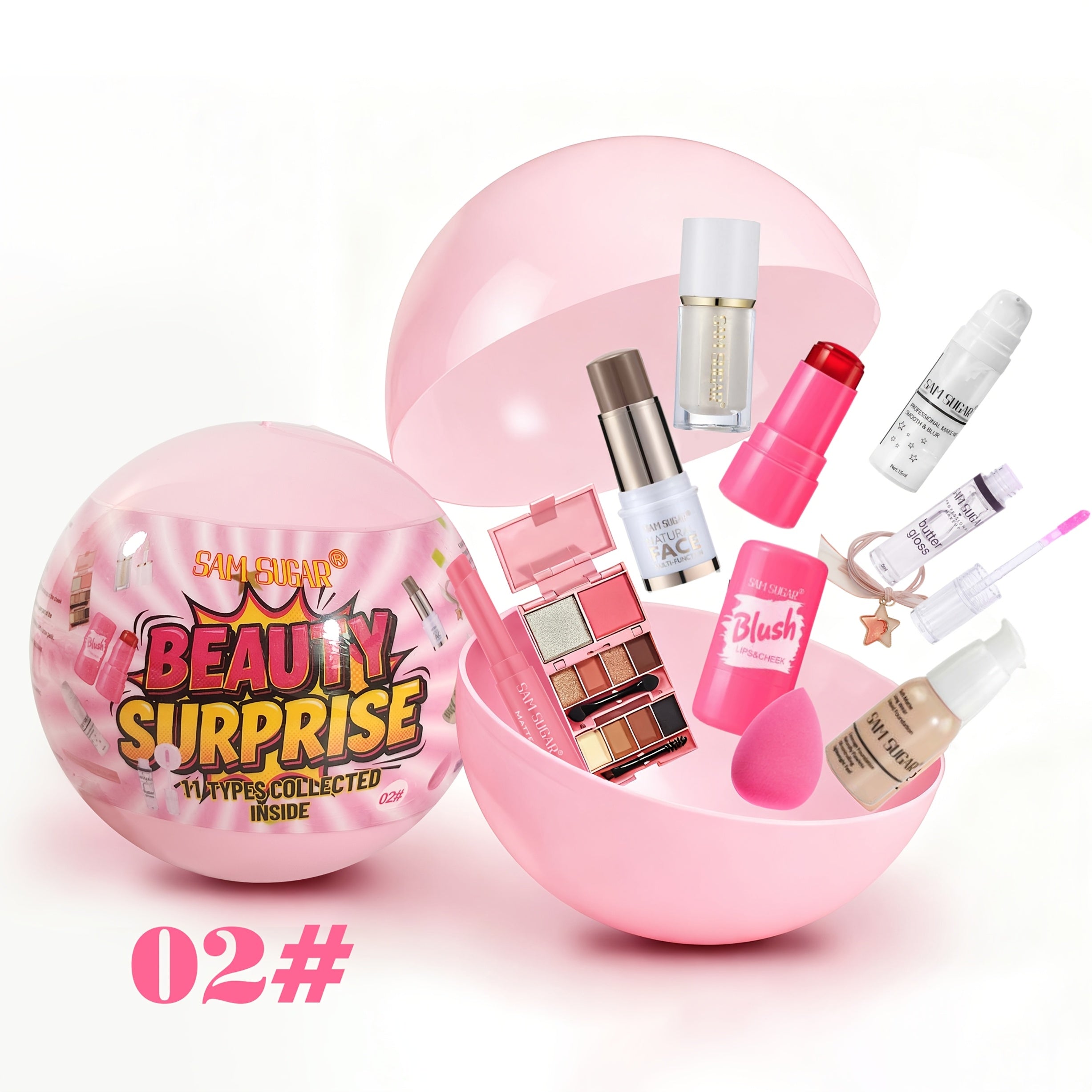 Mini Makeup Gift Set - 8/11 Piece Cosmetics Collection Sphere