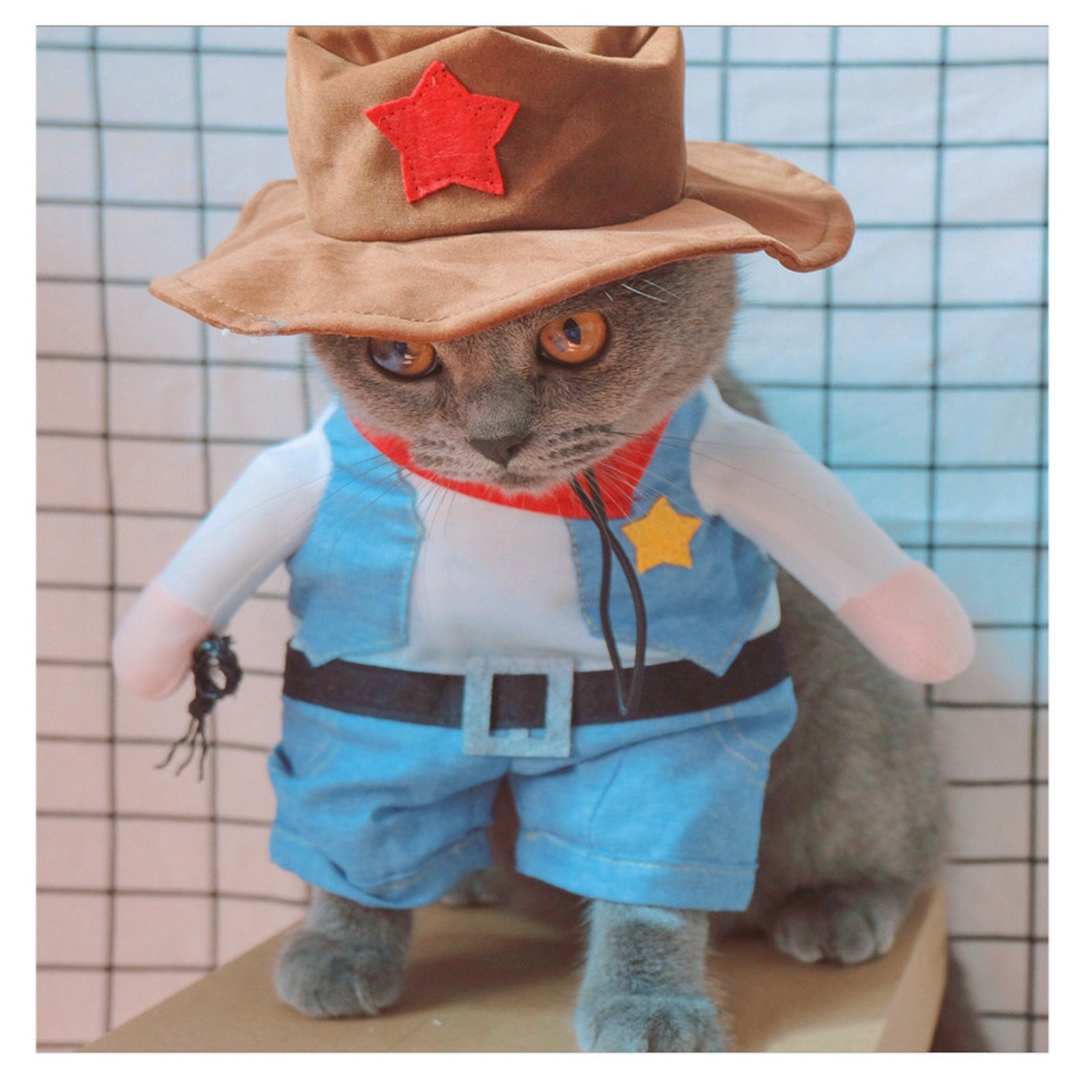 Mini Pet Policeman Costume and more - Adorable Police Outfit with Hat for Dogs & Cats