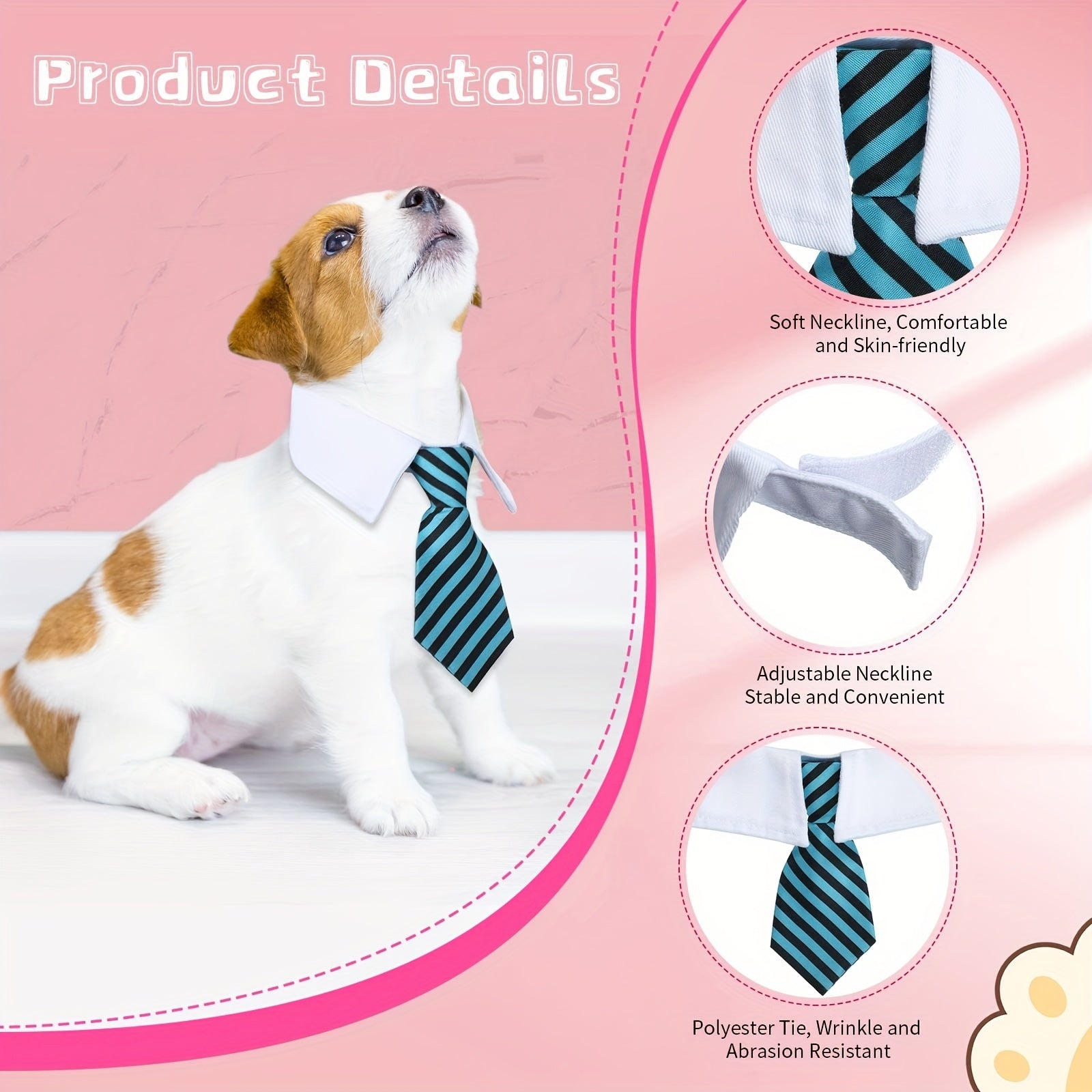 Mini Pet Costume Set - 8-Piece Dog & Cat Accessories with Sunglasses & Ties