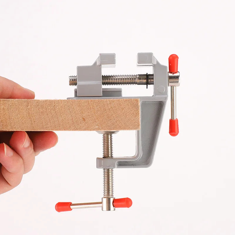 Mini Bench Vise - 3.5" Aluminum Clamp for Jewelry & Hobby Work