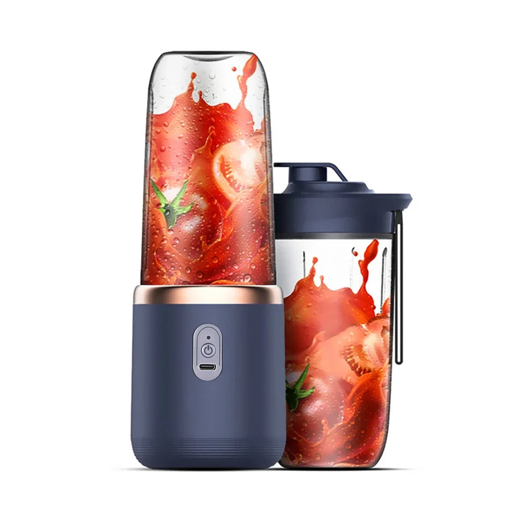 Portable USB Rechargeable Blender - 6-Blade Electric Juicer Cup for Travel