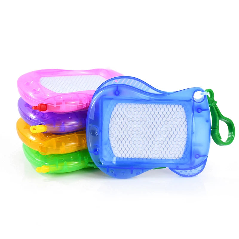 Mini Magnetic Drawing Board with Keychain - Erasable Doodle Pad for Kids