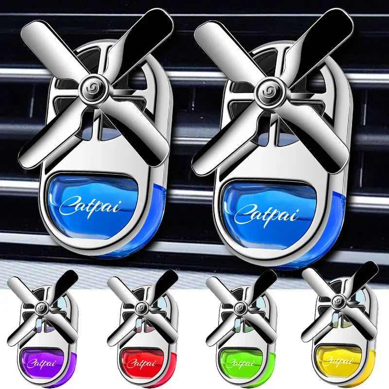 Mini Rotating Propeller Car Air Freshener - Creative Vent Clip Aromatherapy
