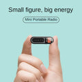 Mini Portable FM Radio - Pocket Radio Easy to use, compact, cute