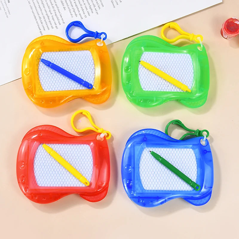 Mini Magnetic Drawing Board with Keychain - Erasable Doodle Pad for Kids