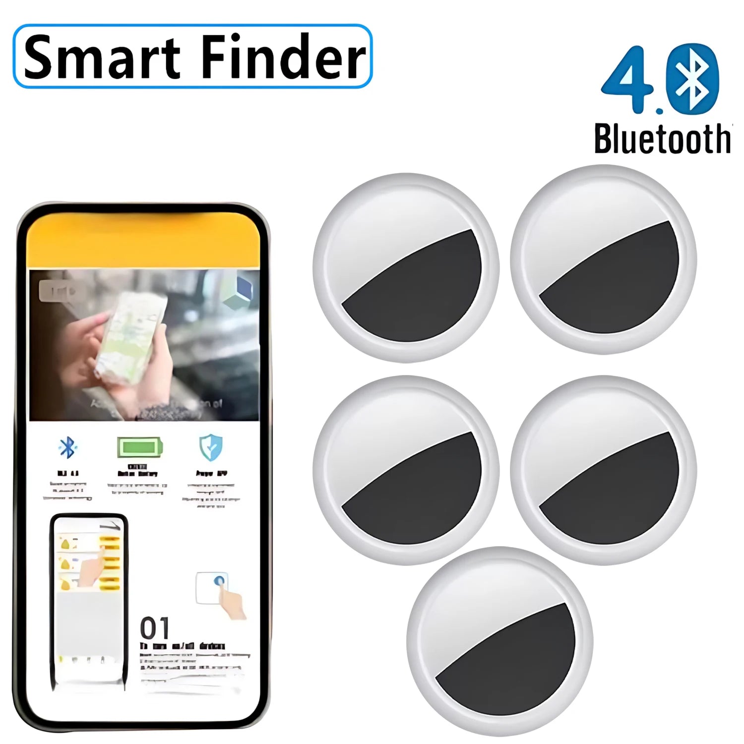 Mini GPS Tracker - Compact Smart Locator for Pets, Keys, Kids & Vehicles