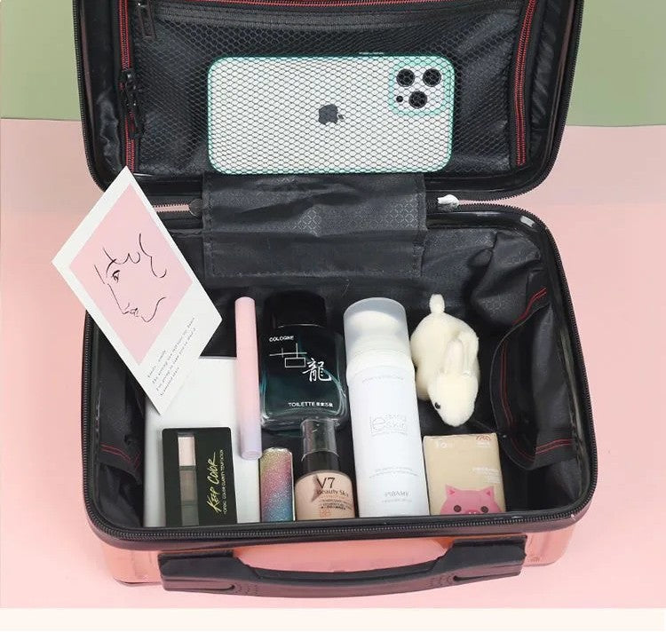 Mini Silver Travel Backpack - 14 Inch Laptop Bag with Shoulder Strap