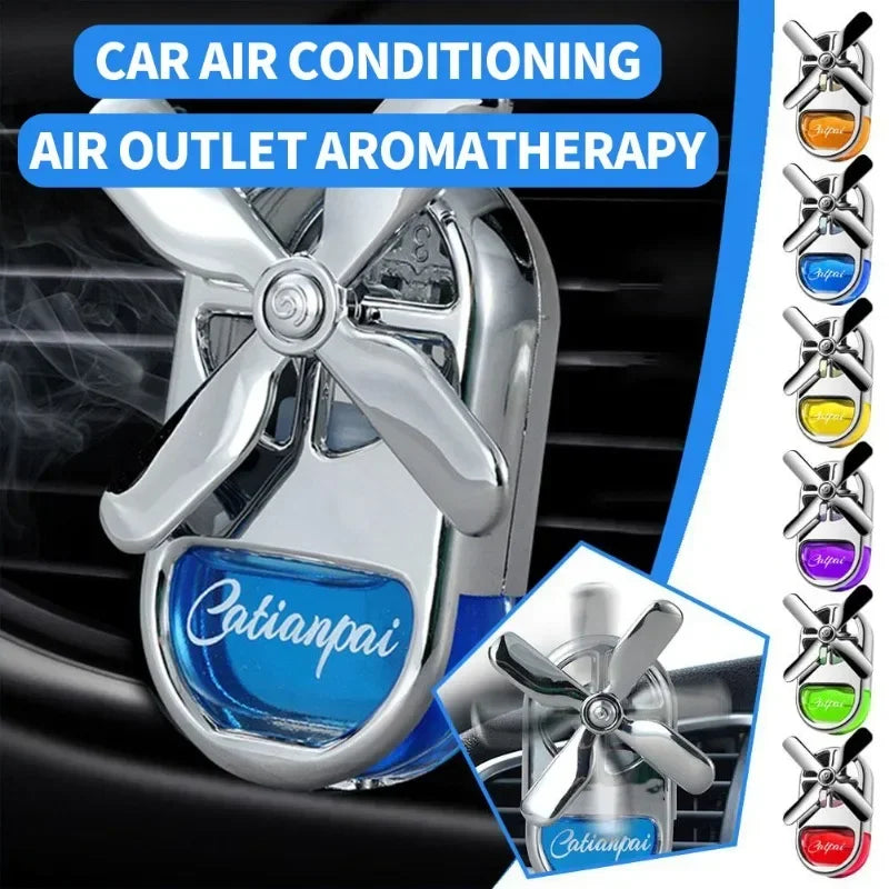 Mini Rotating Propeller Car Air Freshener - Creative Vent Clip Aromatherapy