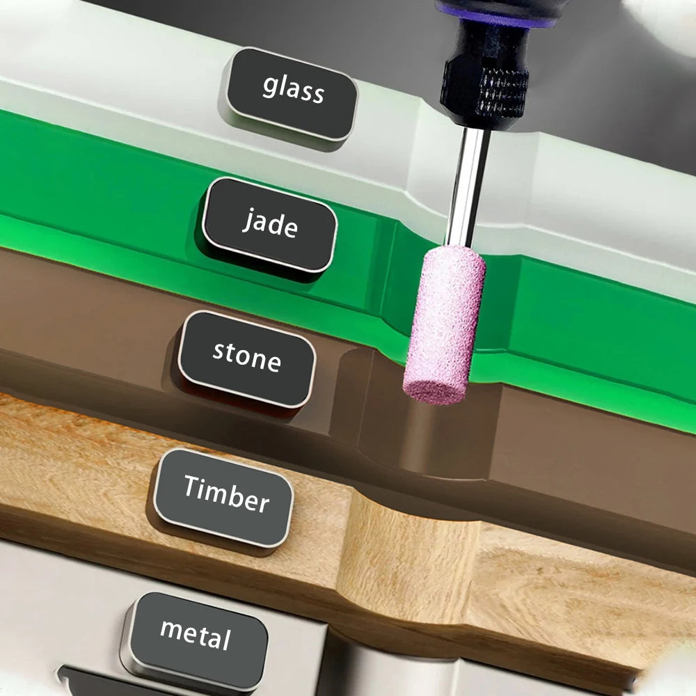 Mini USB Electric Drill - 3-Speed Rotary Tool with Engraving Pen & Accessories