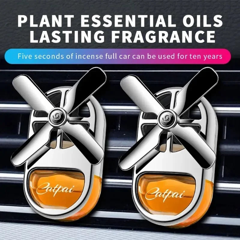 Mini Rotating Propeller Car Air Freshener - Creative Vent Clip Aromatherapy