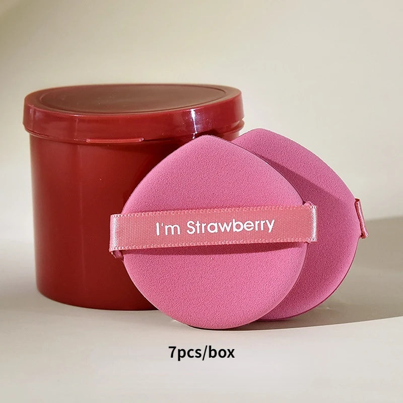 Strawberry Makeup Sponge Set - 7 Pack Double-Sided Beauty Blender Puffs