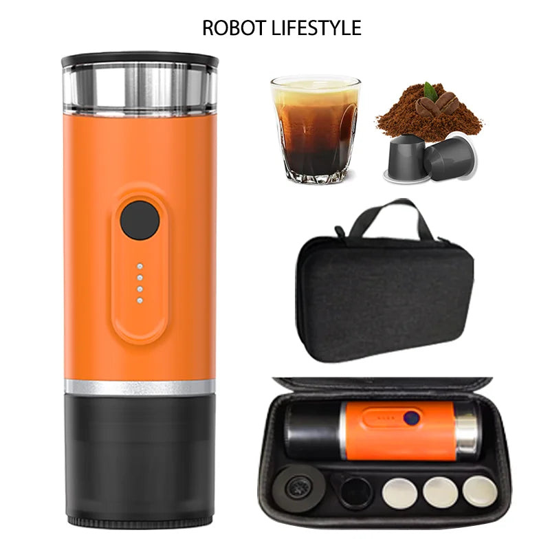 Portable 2-in-1 Coffee Maker - Battery Powered for Travel & Camping