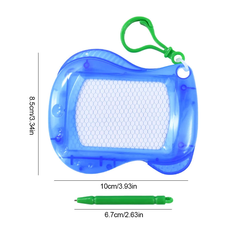 Mini Magnetic Drawing Board with Keychain - Erasable Doodle Pad for Kids