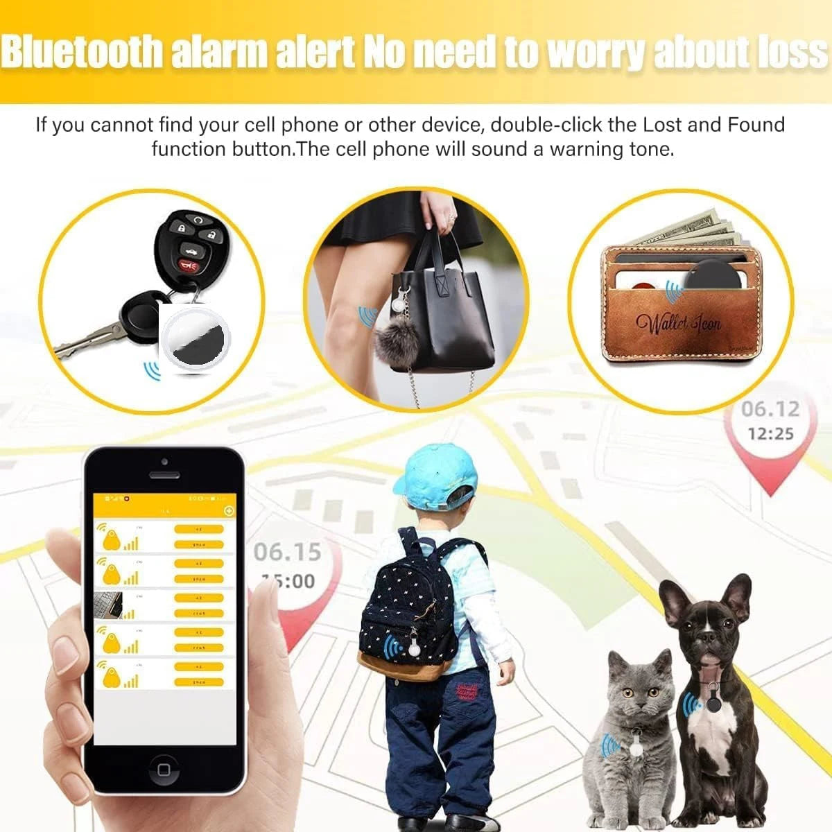 Mini GPS Tracker - Compact Smart Locator for Pets, Keys, Kids & Vehicles