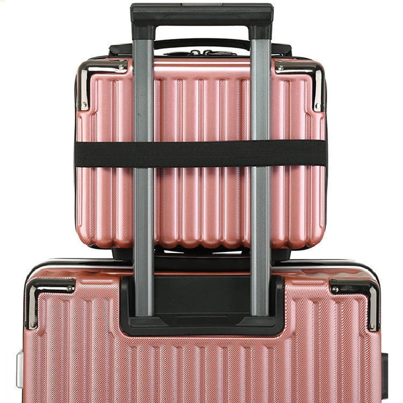 Mini Silver Travel Backpack - 14 Inch Laptop Bag with Shoulder Strap