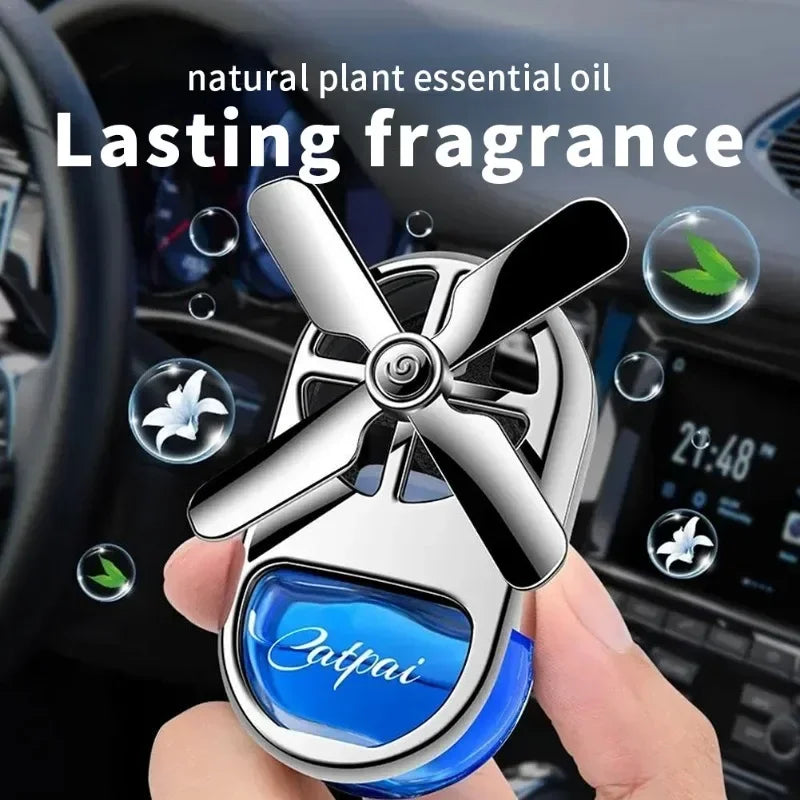 Mini Rotating Propeller Car Air Freshener - Creative Vent Clip Aromatherapy
