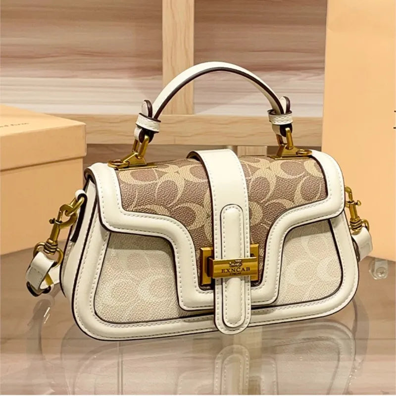 Light Luxury Contrasting‑Color Saddle Bag – 2025 High‑End Fashion Shoulder & Crossbody