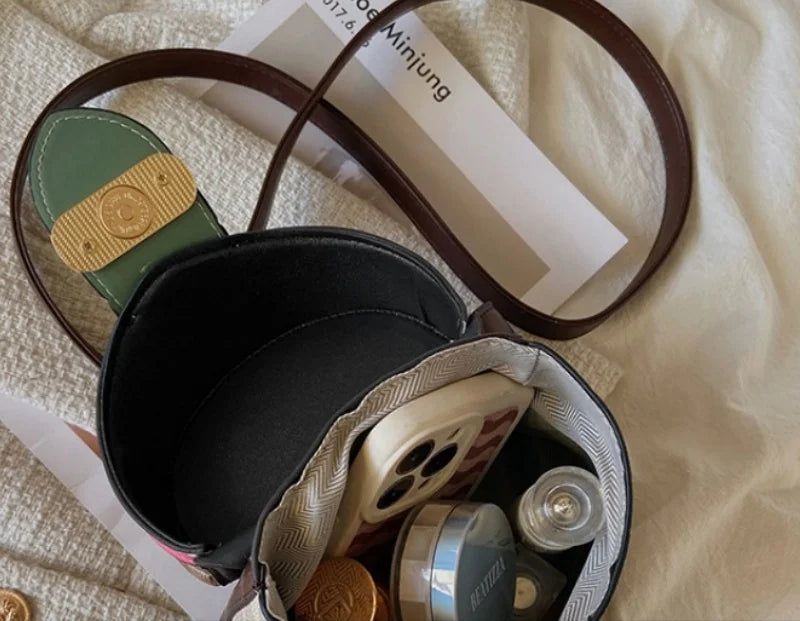 2026 Mini Cartoon Bear Bucket Bag – Cute PU Crossbody for Everyday Style