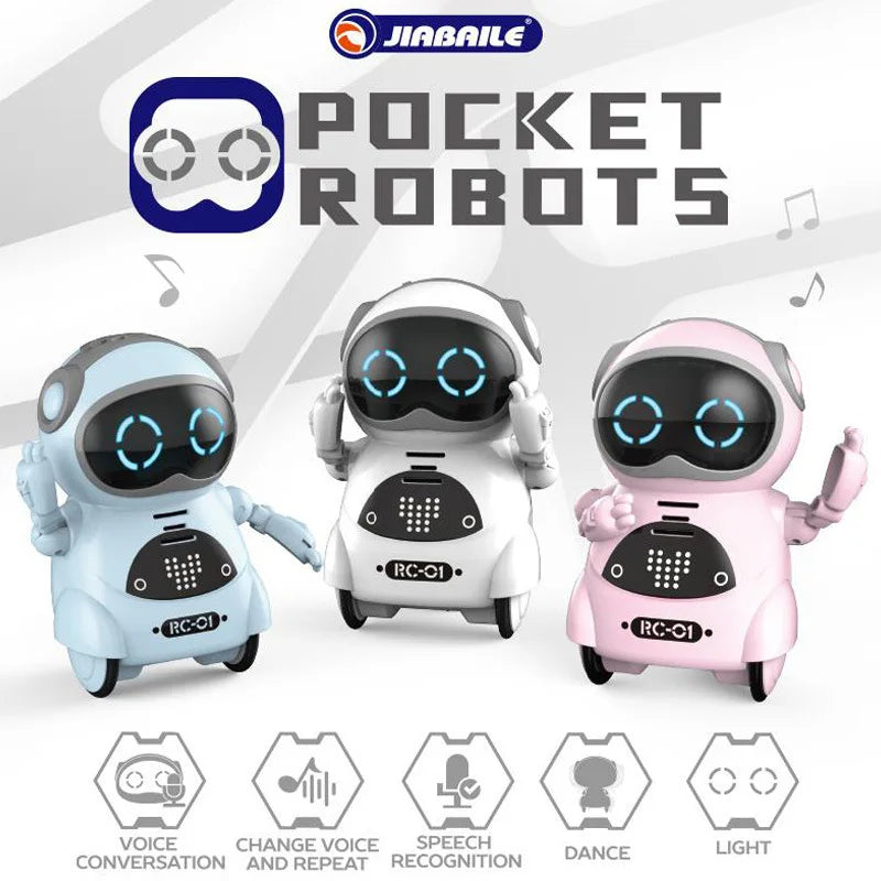 Mini Voice Controlled Robot Toy - Interactive Smart Gadget for Kids