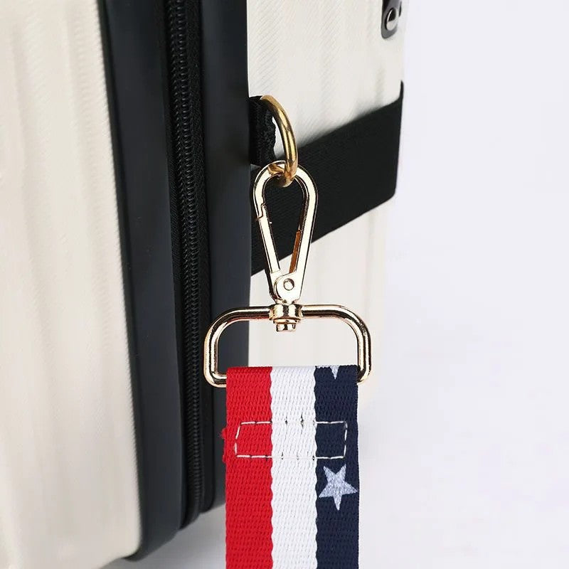 Mini Silver Travel Backpack - 14 Inch Laptop Bag with Shoulder Strap