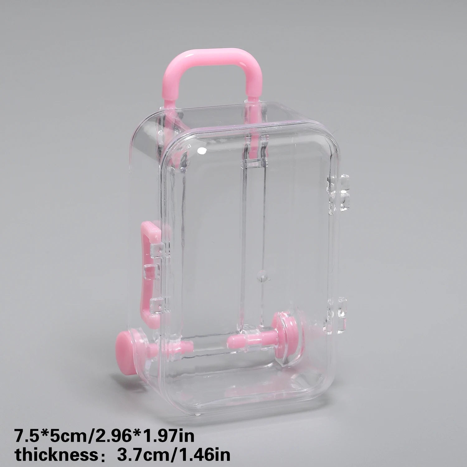 Mini Suitcase Display Box - Transparent Jewellery & Gift Packaging (5x7cm)