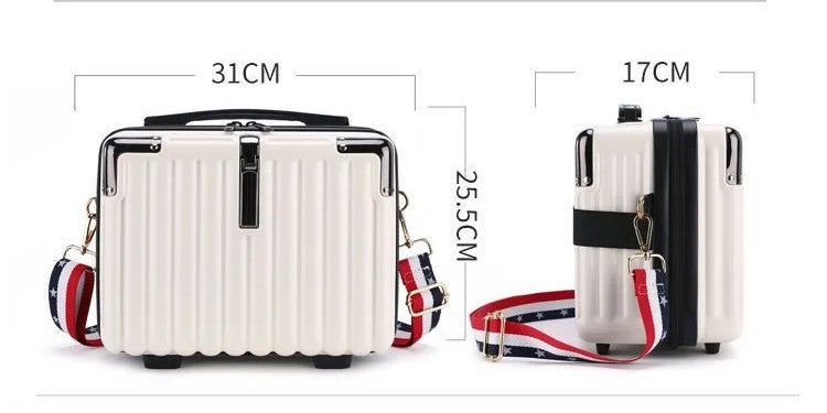 Mini Silver Travel Backpack - 14 Inch Laptop Bag with Shoulder Strap