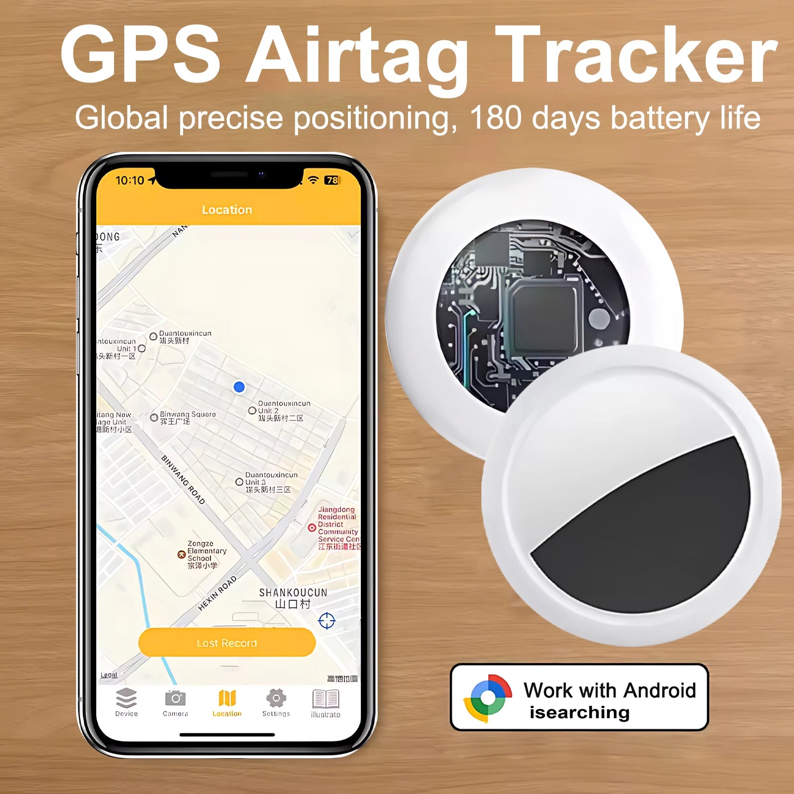 Mini GPS Tracker - Compact Smart Locator for Pets, Keys, Kids & Vehicles