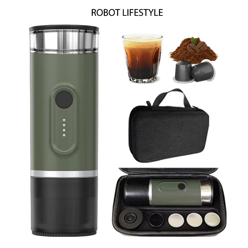 Portable 2-in-1 Coffee Maker - Battery Powered for Travel & Camping