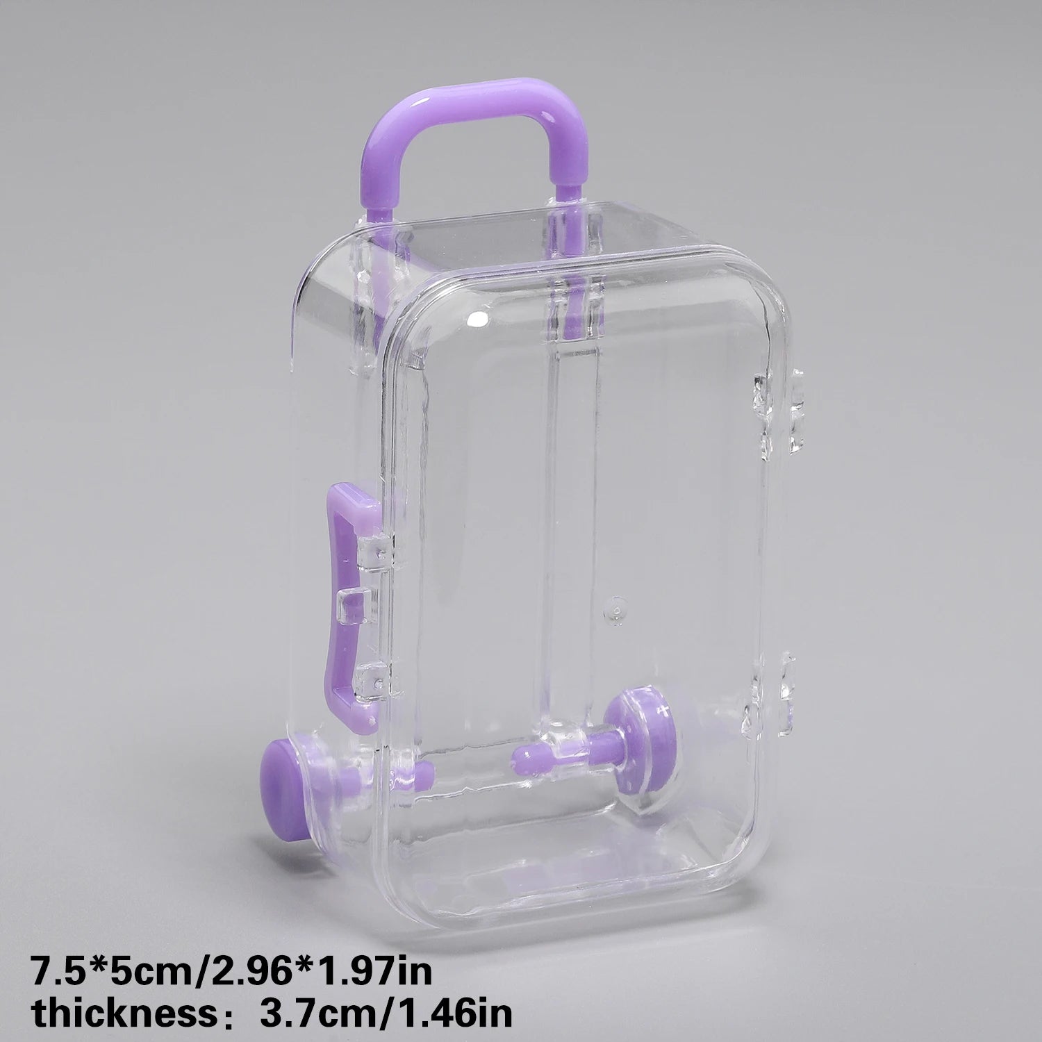 Mini Suitcase Display Box - Transparent Jewellery & Gift Packaging (5x7cm)