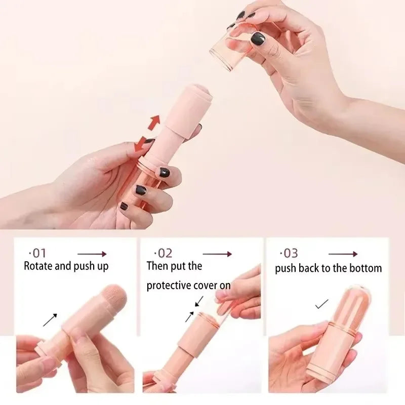 4-in-1 Telescopic Makeup Brush Set - Portable Travel Mini Brushes