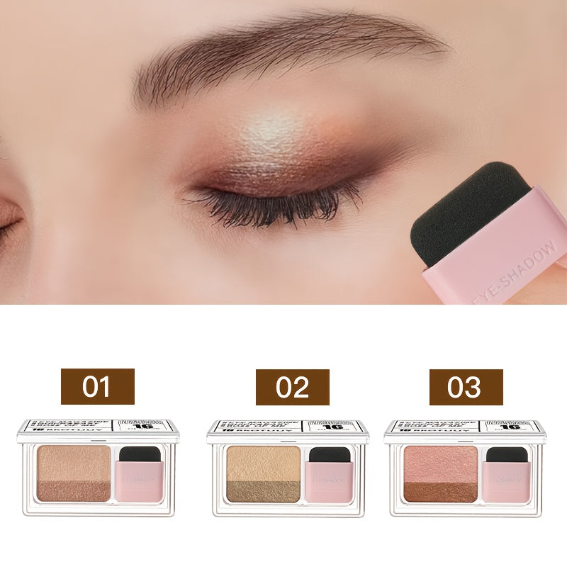 Dual-Tone Eyeshadow Palette One Stroke Application