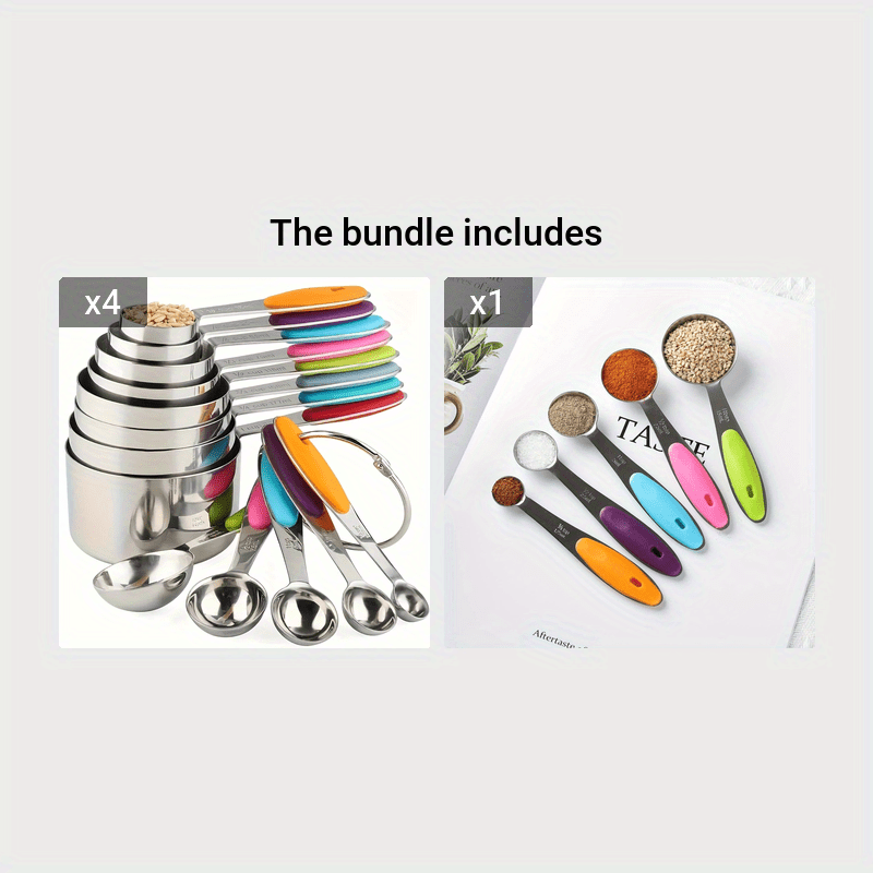 Measuring Cups & Spoons Set - 5/8/13 Piece Kitchen Tool Kit