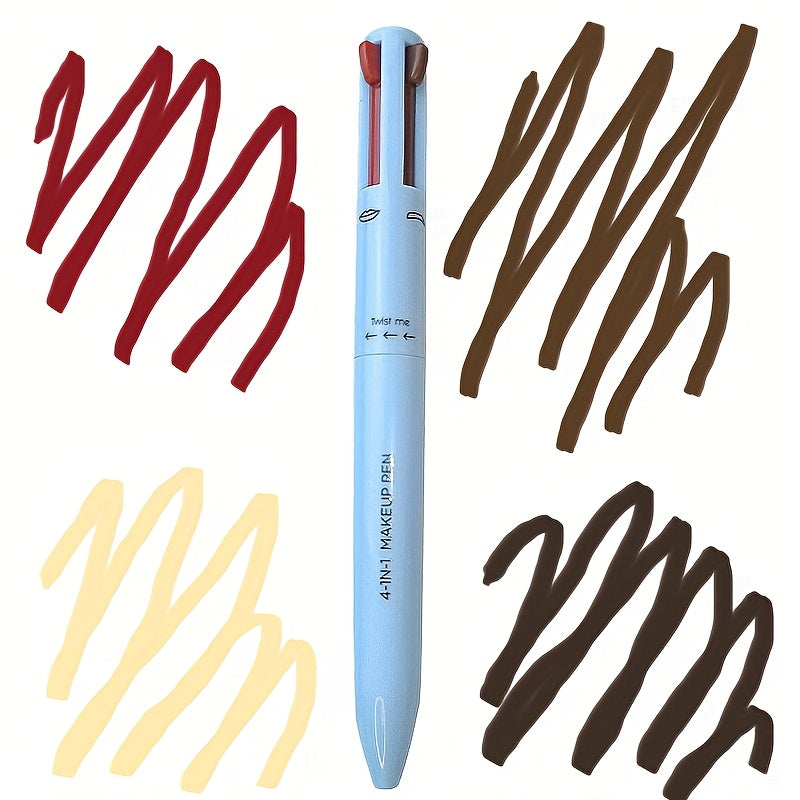 4-in-1 Multi-Function Makeup Pen - Long-Lasting Lip Brow Eye Liner & Highlighter