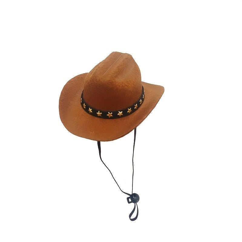 Mini Cowboy Hat for Pets - Adorable Western Hat for Small Dogs & Cats