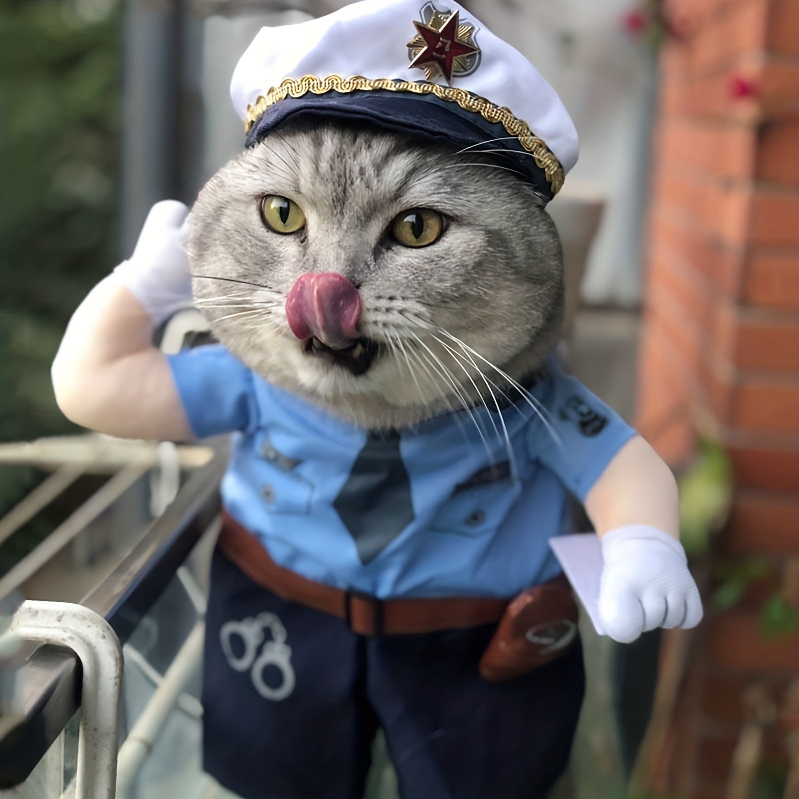 Mini Pet Policeman Costume and more - Adorable Police Outfit with Hat for Dogs & Cats