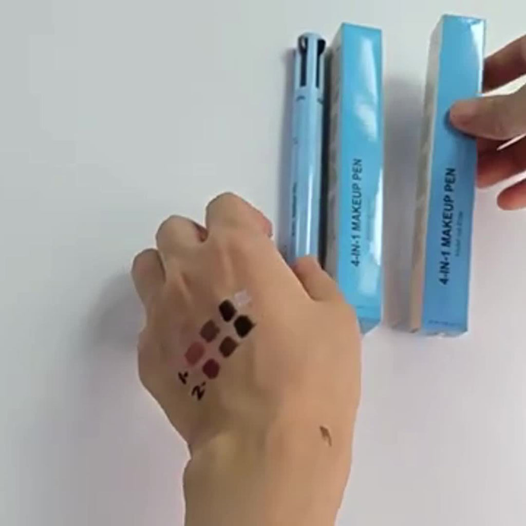 4-in-1 Multi-Function Makeup Pen - Long-Lasting Lip Brow Eye Liner & Highlighter