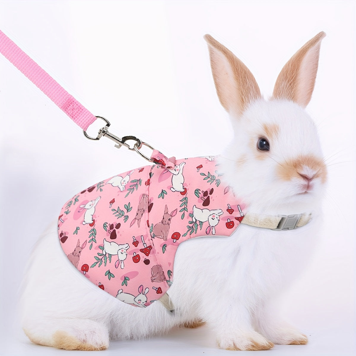 Mini Breathable Rabbit Harness & Leash Set - Soft Pet Harness for Small Animals