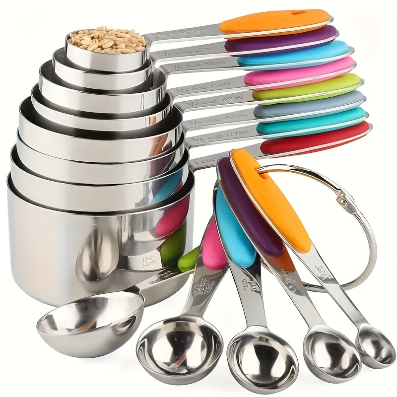 Measuring Cups & Spoons Set - 5/8/13 Piece Kitchen Tool Kit